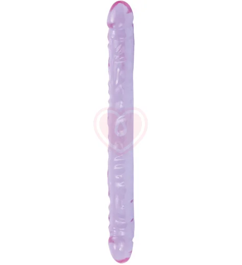 Двухсторонний фаллоимитатор Crystal Jellies 45 см фиолетовый фото 1