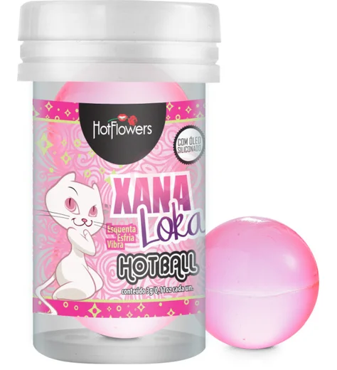 Силиконовый лубрикант в шариках Hot Ball Xana Loka с эффектом вибрации и разогрева фото 1