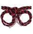 Наручники-оковы из хлопковой веревки Pecado BDSM Узел-альфа черно-красные фото 1