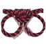 Наручники-оковы из хлопковой веревки Pecado BDSM Узел-омега черно-красные фото 1