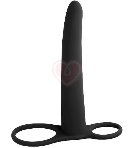 Насадка для двойного проникновения Pure Passion Gimlet 16 см чёрная фото 1