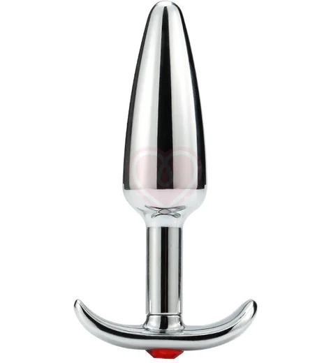 Алюминиевая анальная пробка для ношения Kanikule Medium серебряного цвета фото 1