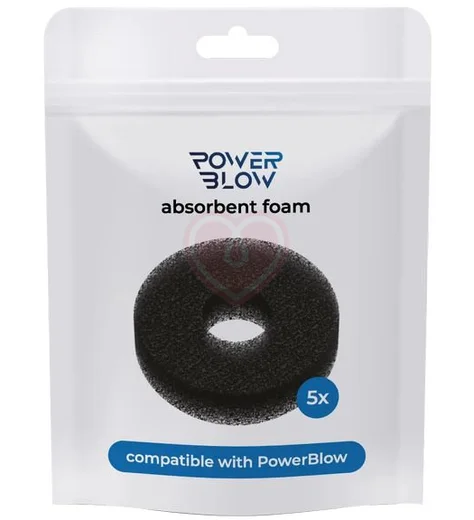 Комплект впитывающих насадок к мастурбатору Kiiroo Powerblow Absorbent Foam 5 шт чёрные фото 1