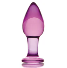 Стеклянная анальная пробка Sexus Glass Lilac фиолетовая