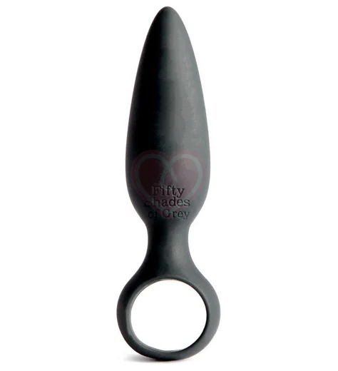 Анальная пробка '50 оттенков серого' Something Forbidden Silicone Butt Plug чёрная фото 1