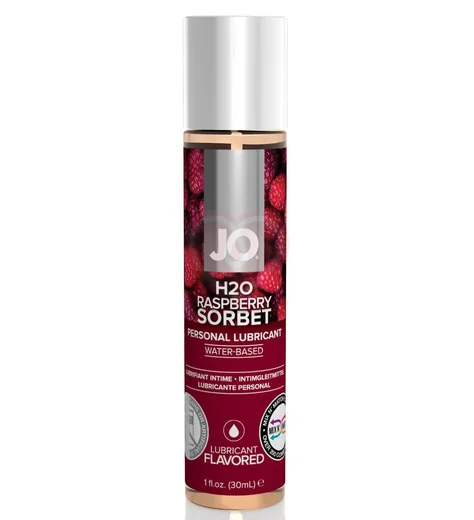 Съедобный лубрикант System JO H2O Flavored Raspberry Sorbet с ароматом Малина 30 мл фото 1