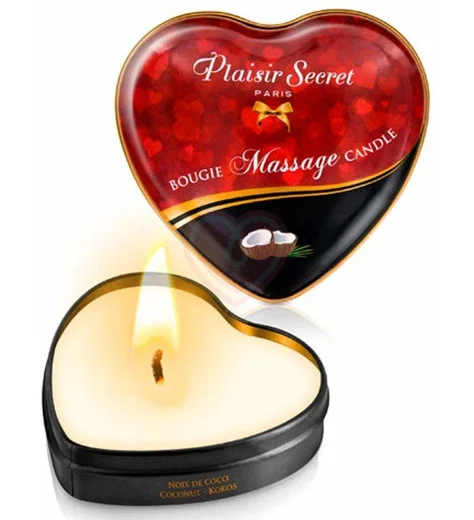 Массажная аромасвеча-сердечко Concorde Gout Noix De Coco Кокос 35 мл фото 1