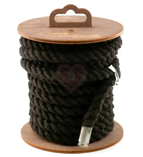 Хлопковая верёвка для шибари на катушке чёрная 5 м фото 1