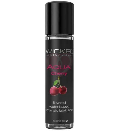 Оральный лубрикант Wicked Aqua Cherry со вкусом сладкой вишни 30 мл фото 1