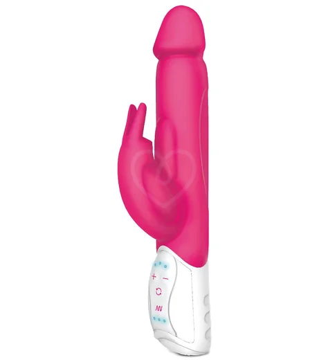 Вибратор с клиторальной стимуляцией и пульсацией Realistic Rabbit розовый фото 1