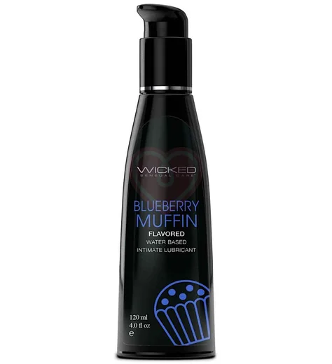 Оральный лубрикант Wicked Aqua Blueberry Muffin со вкусом черничного маффина 120 мл фото 1