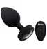 Большая вибропробка b-Vibe Vibrating Jewel Plug с кристаллом и пультом чёрная фото 1