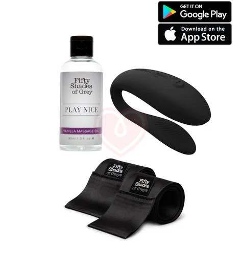 Набор Moving As One для пар '50 оттенков серого' + We-Vibe Sync Lite фото 1