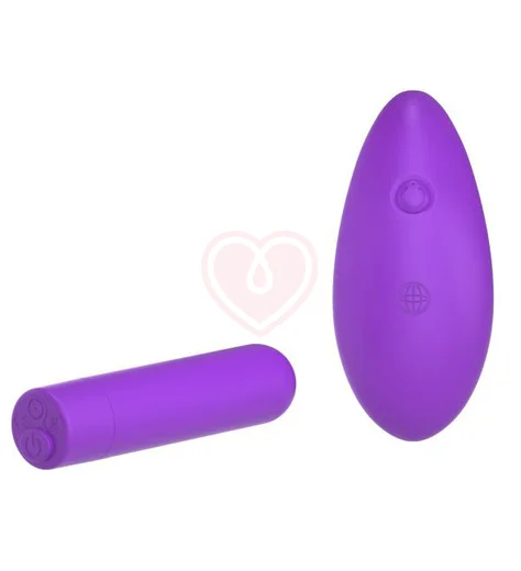 Вибропуля с пультом Rechargeable Remote Control Bullet фиолетовые фото 1
