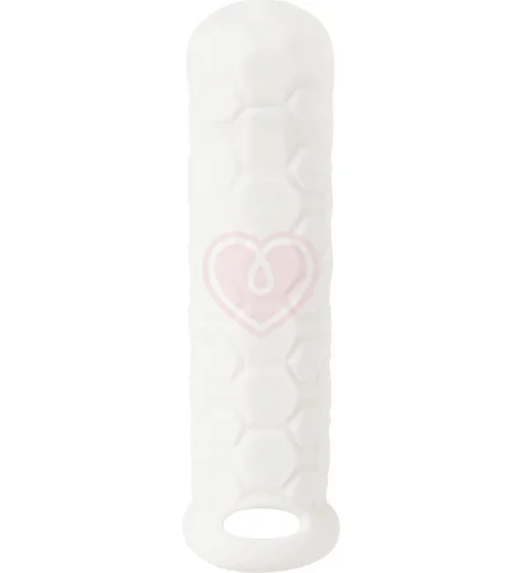 Насадка удлинитель с двусторонним рельефом Homme Long для 11-15 см белая фото 1