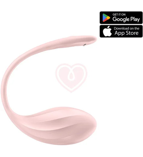 Виброяйцо Satisfyer Ribbed Petal с дистанционным управлением розовое фото 1