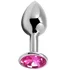 Анальная пробка Alive Mini Metal Butt Plug S с розовым кристаллом фото 1