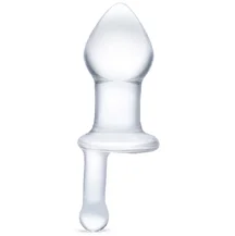 Стеклянная прозрачная пробка с ручкой