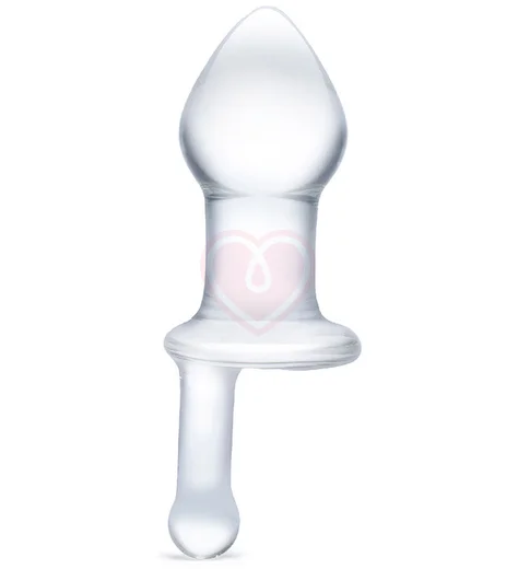 Стеклянная прозрачная пробка с ручкой фото 1