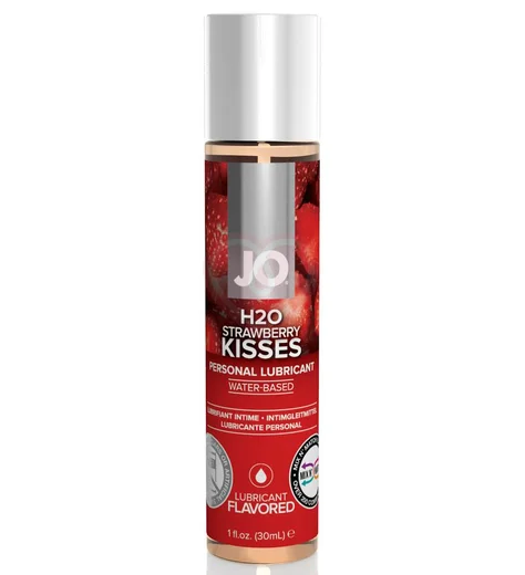 Съедобный лубрикант System JO H2O Flavored Strawberry Kiss с ароматом Клубника 30 мл фото 1