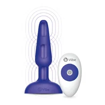 Анальная вибропробка b-Vibe trio с 3 моторчиками фиолетовая