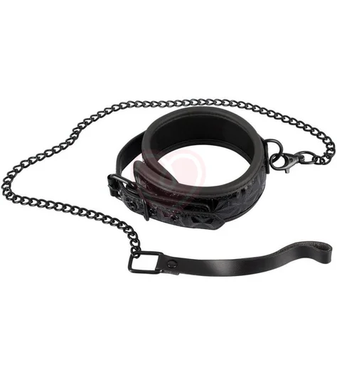 Ошейник и поводок с геометрическим узором Bad Kitty Collar With Leash фото 1