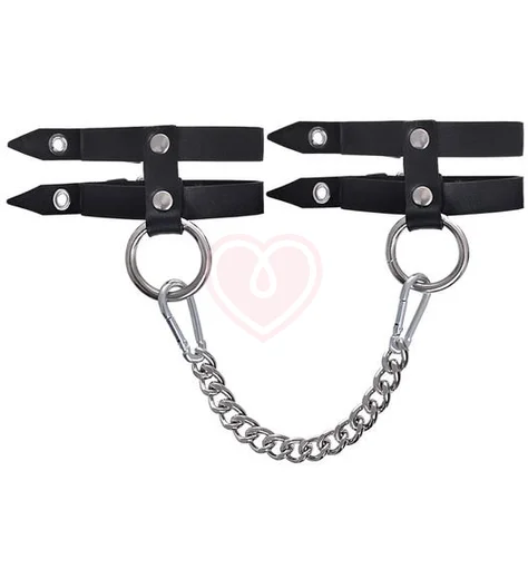 Кожаные оковы из двух ремешков Crazy Handmade фото 1