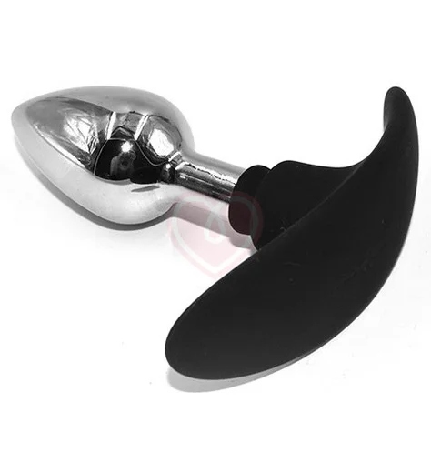 Анальная пробка для ношения с основанием из силикона фото 1