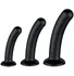 Набор из 3 расширителей на присоске Nexus Silicone Dilator чёрный фото 1