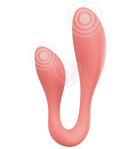 Стимулятор для пар с управлением через приложение Couple Secrets 2.0 APP персиковый фото 2