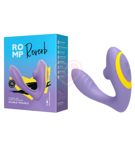Вибратор с вакуумной стимуляцией Romp Reverb сиреневый фото 7