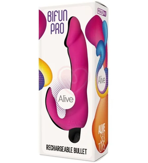 Вибратор для стимуляции зоны G и клитора Bifun Pro ярко-розовый фото 3