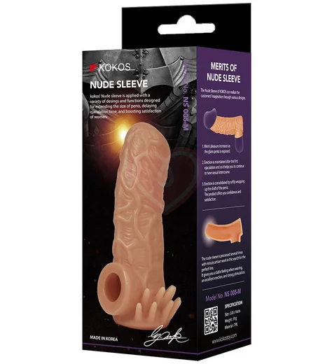 Насадка с открытой головкой и усиками Kokos Nude Sleeve NS005-S фото 3