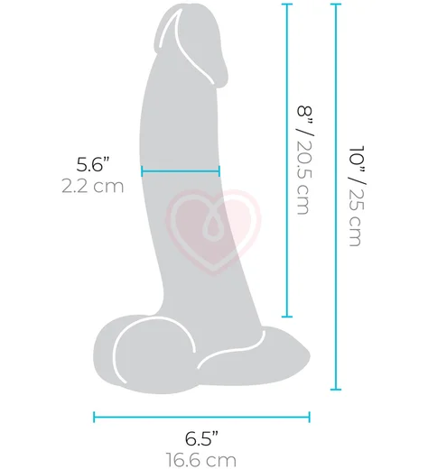 Реалистичный изогнутый фаллоимитатор с мошонкой Slipskin Realstic Curved 20 см телесный фото 2