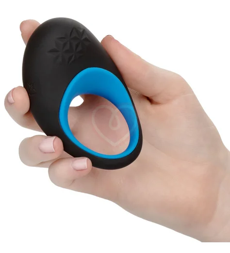 Пара эрекционных колец Link Up Max чёрный-синий фото 2