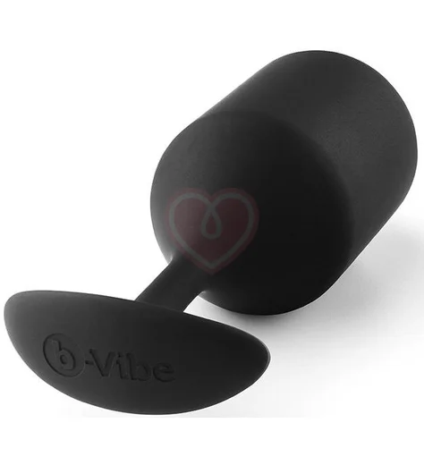 Утяжелённая анальная пробка для ношения b-Vibe Snug Plug 5 большая чёрная фото 5