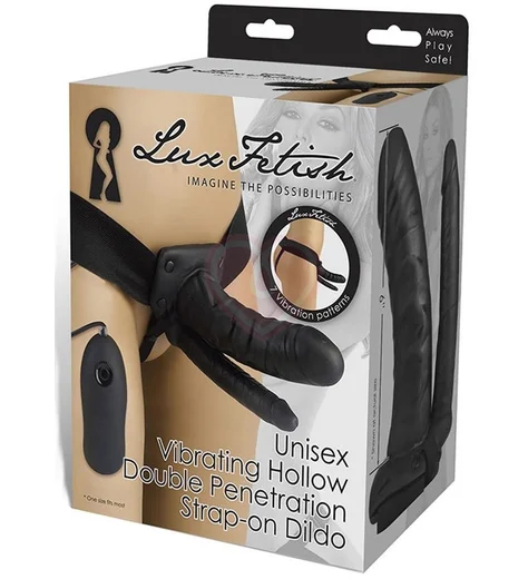 Вибрирующий фаллопротез для двойного проникновения Lux Fetish фото 2