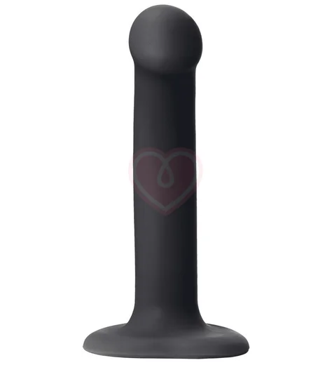 Гибкий фаллоимитатор на присоске Strap-on-me S 17 см чёрный фото 2