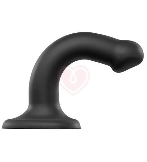 Гибкий фаллоимитатор на присоске Strap-on-me S 17 см чёрный фото 3