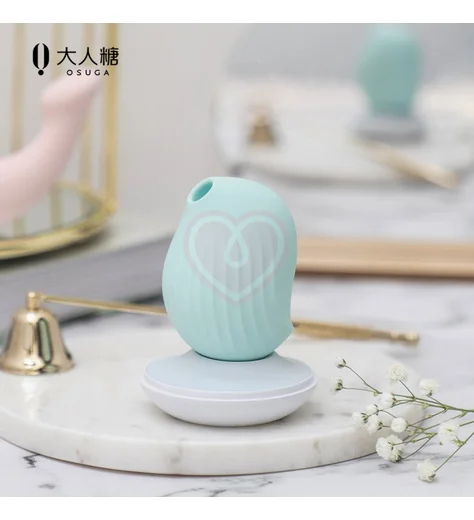 Вакуумный вибростимулятор Osuga Cuddly Bird мятный фото 3