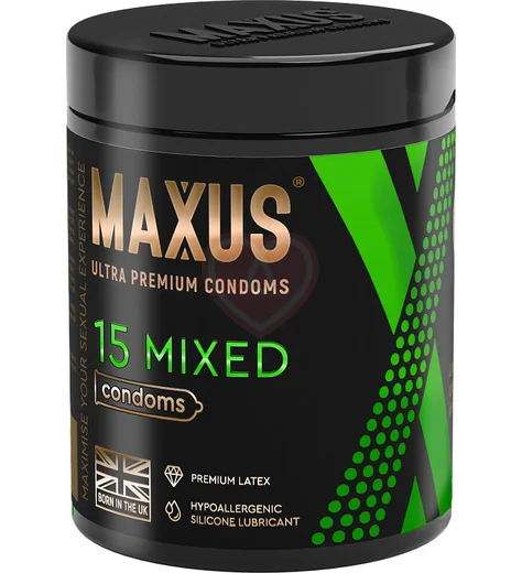 Набор презервативов Maxus Mixed 15 шт с кейсом фото 1
