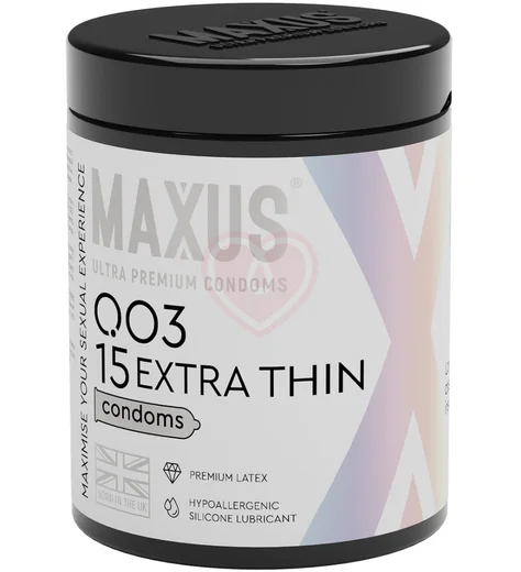 Ультратонкие презервативы Maxus 003 Extra Thin 15 шт фото 1