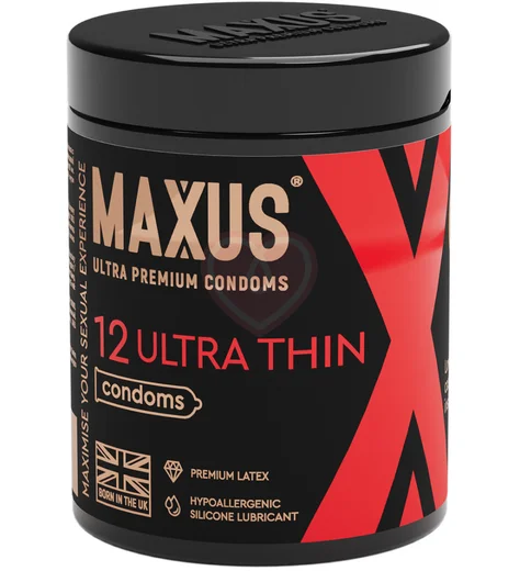 Набор ультратонких презервативов Maxus Ultra Thin X-Edition 12 шт с кейсом фото 1