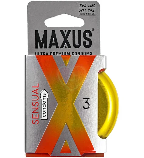 Анатомические презервативы Maxus Sensual 3 шт с кейсом фото 1