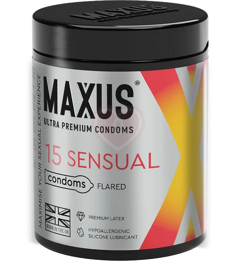 Анатомические презервативы Maxus Sensual 15 шт фото 1