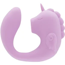 Двусторонний вибратор Unihorn C Horse Marina Lilac с функцией пульсации фиолетовый
