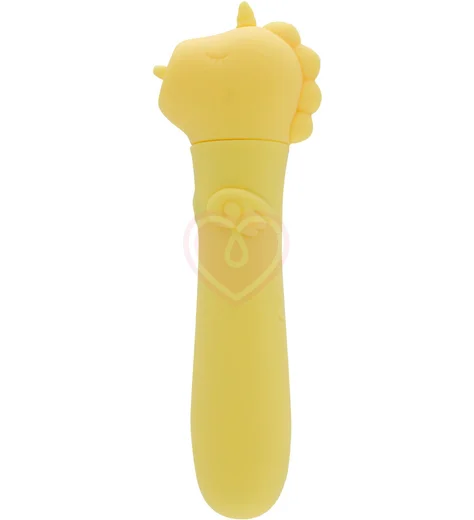 Вибропуля Unihorn Usb Bean Blossom со стимуляцией язычком жёлтая фото 1
