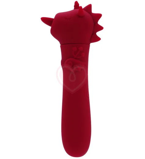 Вибропуля Unihorn Usb Blaze Diablo со стимуляцией язычком красная фото 1