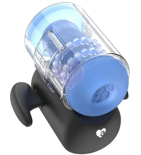 Робот-мастурбатор с массажными бусинами Amovibe Black Knight Massaging Beads фото 5