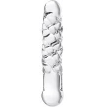 Стеклянный витой фаллоимитатор Sexus Glass прозрачный